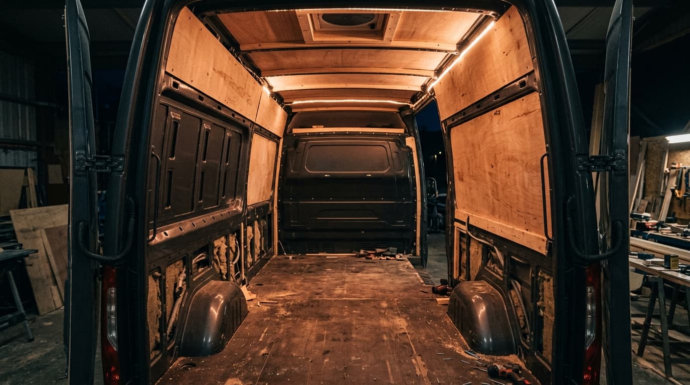 Transformer une camionnette en camping-car en Belgique